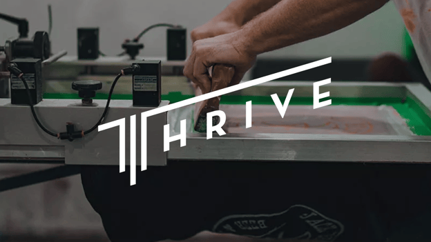 Image of Screen Printing with Thrive Logo